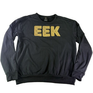 Mens Glow in the Dark Sweatshirt Black Sz M